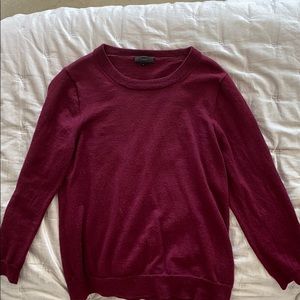 J. CREW burgundy pullover/shirt.